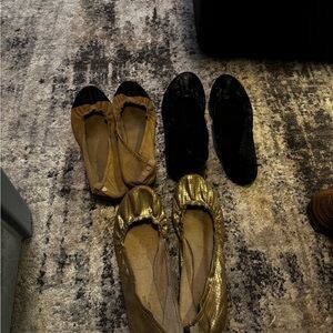 American Eagle Outfitters Gold and Black Flats